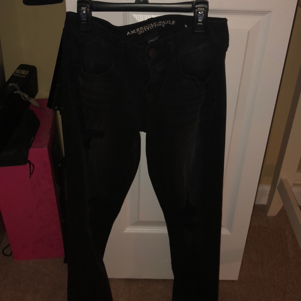 Black Ripped American Eagle Jeans